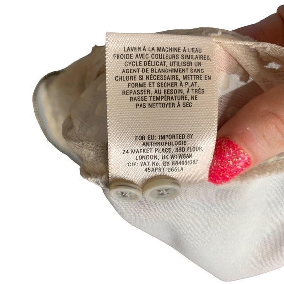 Holding Horses Anthropologie Ombre Denim Zip Lace Detail Shirt Size 2 - Picture 9 of 12